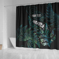 Aotearoa Personalized Lawn Bowls Maori Shower Curtain New Zealand Paua Shell Tribal Silver Fern LT7 - Polynesian Pride