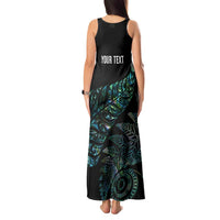 Aotearoa Personalized Lawn Bowls Maori Tank Maxi Dress New Zealand Paua Shell Tribal Silver Fern LT7 - Polynesian Pride