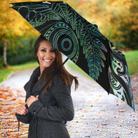 Aotearoa Personalized Lawn Bowls Maori Umbrella New Zealand Paua Shell Tribal Silver Fern LT7 - Polynesian Pride