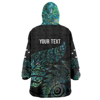 Aotearoa Personalized Lawn Bowls Maori Wearable Blanket Hoodie New Zealand Paua Shell Tribal Silver Fern LT7 - Polynesian Pride