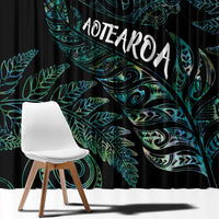 Aotearoa Personalized Lawn Bowls Maori Window Curtain New Zealand Paua Shell Tribal Silver Fern LT7 - Polynesian Pride