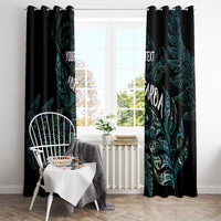 Aotearoa Personalized Lawn Bowls Maori Window Curtain New Zealand Paua Shell Tribal Silver Fern LT7 - Polynesian Pride