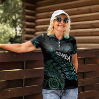 Aotearoa Personalized Lawn Bowls Maori Women Polo Shirt New Zealand Paua Shell Tribal Silver Fern LT7 - Polynesian Pride