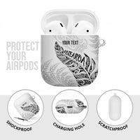 Aotearoa Personalized Lawn Bowls Maori AirPods Case New Zealand White Tribal Silver Fern LT7 - Polynesian Pride