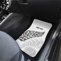 Aotearoa Personalized Lawn Bowls Maori Car Mats New Zealand White Tribal Silver Fern LT7 - Polynesian Pride