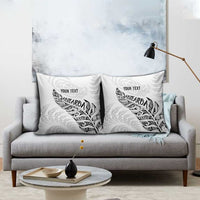 Aotearoa Personalized Lawn Bowls Maori Pillow Cover New Zealand White Tribal Silver Fern LT7 - Polynesian Pride