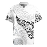 Aotearoa Personalized Lawn Bowls Maori Rugby Jersey New Zealand White Tribal Silver Fern LT7 White - Polynesian Pride