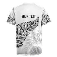 Aotearoa Personalized Lawn Bowls Maori Rugby Jersey New Zealand White Tribal Silver Fern LT7 - Polynesian Pride