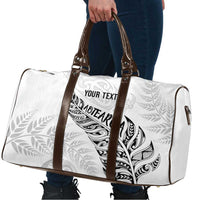 Aotearoa Personalized Lawn Bowls Maori Travel Bag New Zealand White Tribal Silver Fern LT7 - Polynesian Pride