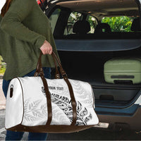 Aotearoa Personalized Lawn Bowls Maori Travel Bag New Zealand White Tribal Silver Fern LT7 - Polynesian Pride