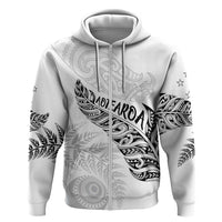 Aotearoa Personalized Lawn Bowls Maori Zip Hoodie New Zealand White Tribal Silver Fern LT7 Zip Hoodie White - Polynesian Pride