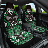 Personalised Taniko Motifs Aotearoa Car Seat Cover Waitangi Kowhaiwhai Kiwi - Green LT7 One Size Green - Polynesian Pride