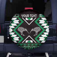 Personalised Taniko Motifs Aotearoa Spare Tire Cover Waitangi Kowhaiwhai Kiwi - Green LT7 - Polynesian Pride