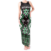 Personalised Taniko Motifs Aotearoa Tank Maxi Dress Waitangi Kowhaiwhai Kiwi - Green LT7 Women Green - Polynesian Pride