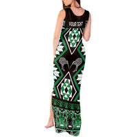 Personalised Taniko Motifs Aotearoa Tank Maxi Dress Waitangi Kowhaiwhai Kiwi - Green LT7 - Polynesian Pride