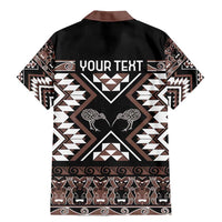 Personalised Taniko Motifs Aotearoa Family Matching Mermaid Dress and Hawaiian Shirt Waitangi Kowhaiwhai Kiwi - Mocha LT7 - Polynesian Pride