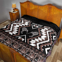 Personalised Taniko Motifs Aotearoa Quilt Waitangi Kowhaiwhai Kiwi - Mocha