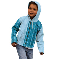 Vintage Cobalt Blue Hawaiian Traditional Kapa Mix Flowers Lei Kid Hoodie LT7 - Polynesian Pride