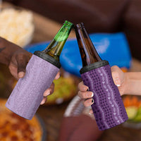 Vintage Violet Hawaiian Traditional Kapa Mix Flowers Lei 4 in 1 Can Cooler Tumbler LT7 - Polynesian Pride