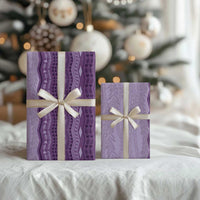 Vintage Violet Hawaiian Traditional Kapa Mix Flowers Lei Wrapping Paper