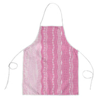 Vintage Pink Hawaiian Traditional Kapa Mix Flowers Lei Apron