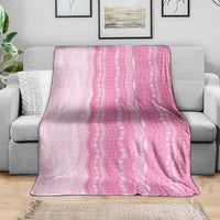 Vintage Pink Hawaiian Traditional Kapa Mix Flowers Lei Blanket