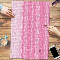 Vintage Pink Hawaiian Traditional Kapa Mix Flowers Lei Puzzle