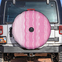Vintage Pink Hawaiian Traditional Kapa Mix Flowers Lei Spare Tire Cover