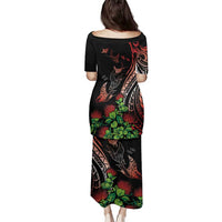 Aloha Hawaii Manta Rays Family Matching Puletasi and Hawaiian Shirt Red Ohia Lehua LT7 - Polynesian Pride