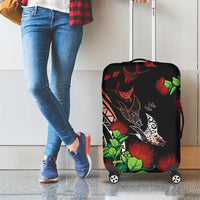 Aloha Hawaii Manta Rays Luggage Cover Red Ohia Lehua