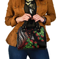 Aloha Hawaii Manta Rays Shoulder Handbag Red Ohia Lehua
