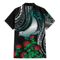 Aloha Hawaii Monk Seal Family Matching Mermaid Dress and Hawaiian Shirt Mix Ohia Lehua LT7 - Polynesian Pride