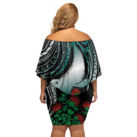 Aloha Hawaii Monk Seal Family Matching Off Shoulder Short Dress and Hawaiian Shirt Mix Ohia Lehua LT7 - Polynesian Pride