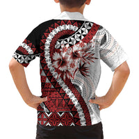 Bula Fiji Family Matching Tank Maxi Dress and Hawaiian Shirt White Kaivity Masi Tapa LT7 - Polynesian Pride