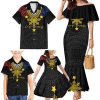 Philippines Heritage Baybayin Mix Polynesian Family Matching Mermaid Dress and Hawaiian Shirt LT7 - Polynesian Pride