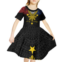 Philippines Heritage Baybayin Mix Polynesian Kid Short Sleeve Dress