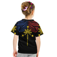 Philippines Heritage Personalized Kid T Shirt Baybayin Philipinas Sun