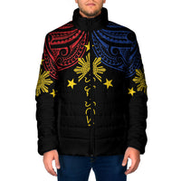 Philippines Heritage Personalized Padded Jacket Baybayin Philipinas Sun