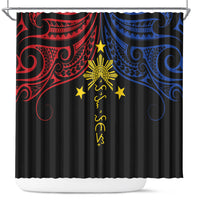 Philippines Heritage Shower Curtain Baybayin Philipinas Sun