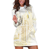 Samoa Lotu Tamaiti Mamanu Siapo Hoodie Dress Golden Plumeria LT7 Gold - Polynesian Pride