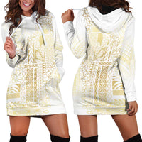 Samoa Lotu Tamaiti Mamanu Siapo Hoodie Dress Golden Plumeria LT7 - Polynesian Pride