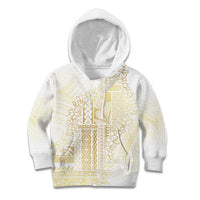 Samoa Lotu Tamaiti Mamanu Siapo Kid Hoodie Golden Plumeria LT7 Hoodie Gold - Polynesian Pride