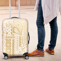 Samoa Lotu Tamaiti Mamanu Siapo Luggage Cover Golden Plumeria LT7 Gold - Polynesian Pride