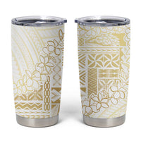 Samoa Lotu Tamaiti Mamanu Siapo Tumbler Cup Golden Plumeria LT7 Gold - Polynesian Pride
