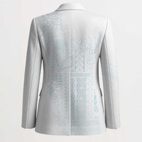 Samoa Lotu Tamaiti Mamanu Siapo Blazer Off White Plumeria - Polynesian Pride