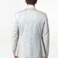 Samoa Lotu Tamaiti Mamanu Siapo Blazer Off White Plumeria - Polynesian Pride