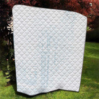 Samoa Lotu Tamaiti Mamanu Siapo Quilt Off White Plumeria - Polynesian Pride