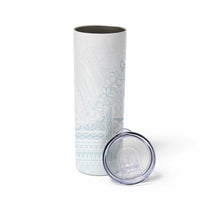 Samoa Lotu Tamaiti Mamanu Siapo Skinny Tumbler Off White Plumeria LT7 - Polynesian Pride