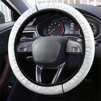 Samoa Lotu Tamaiti Mamanu Siapo Steering Wheel Cover Off White Plumeria - Polynesian Pride