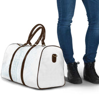 Samoa Lotu Tamaiti Mamanu Siapo Travel Bag Off White Plumeria - Polynesian Pride